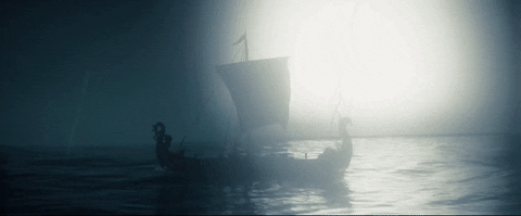 Frota Viking na névoa